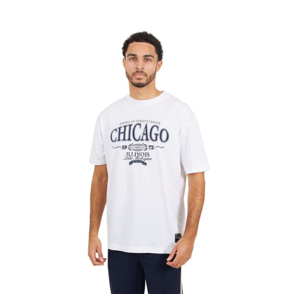 Brave Soul Mens Crew Neck Relaxed Fit T-Shirt / Off White